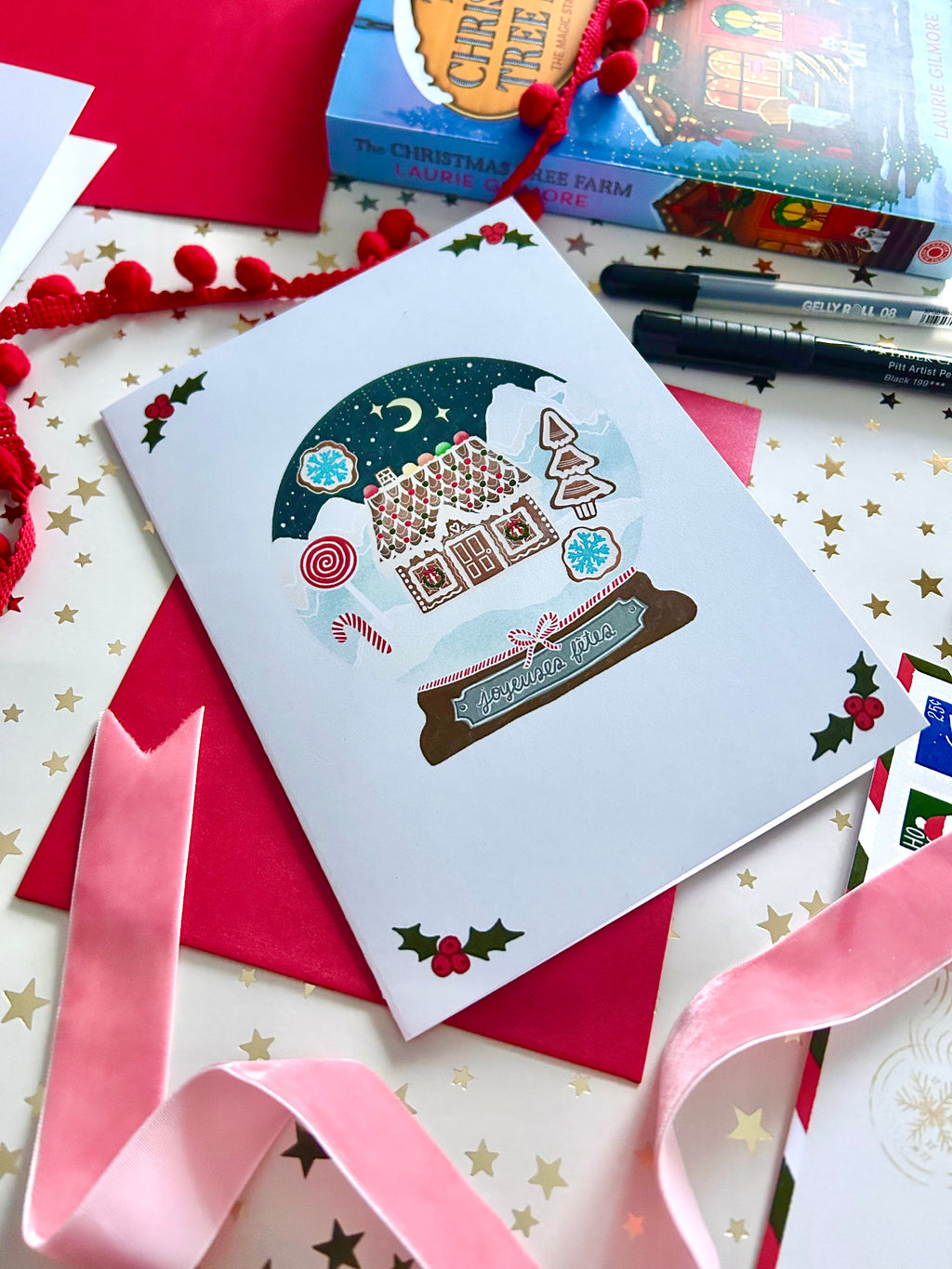 Carte de souhait — Globe enneigé