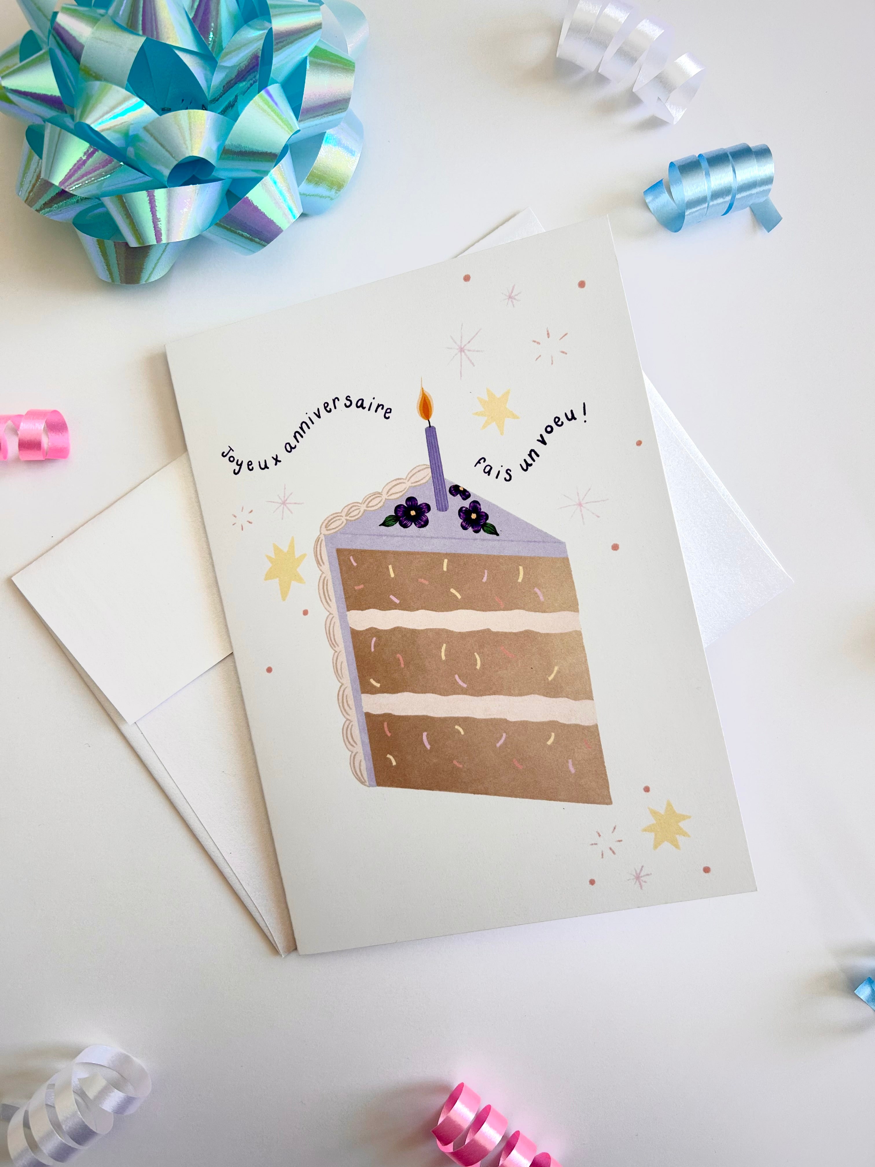 Carte de souhaits — Gâteau festif