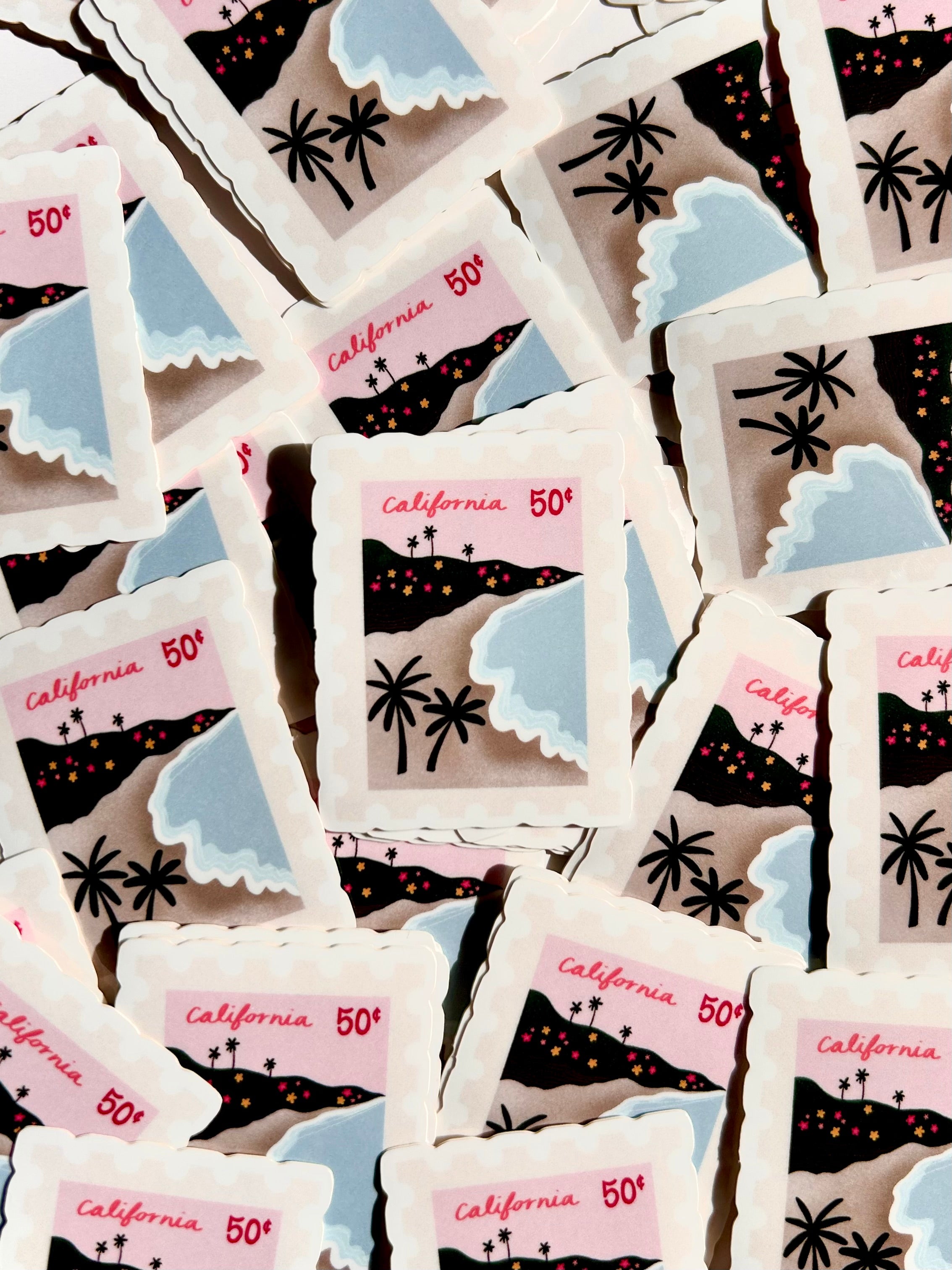 Autocollant — Timbre Californie