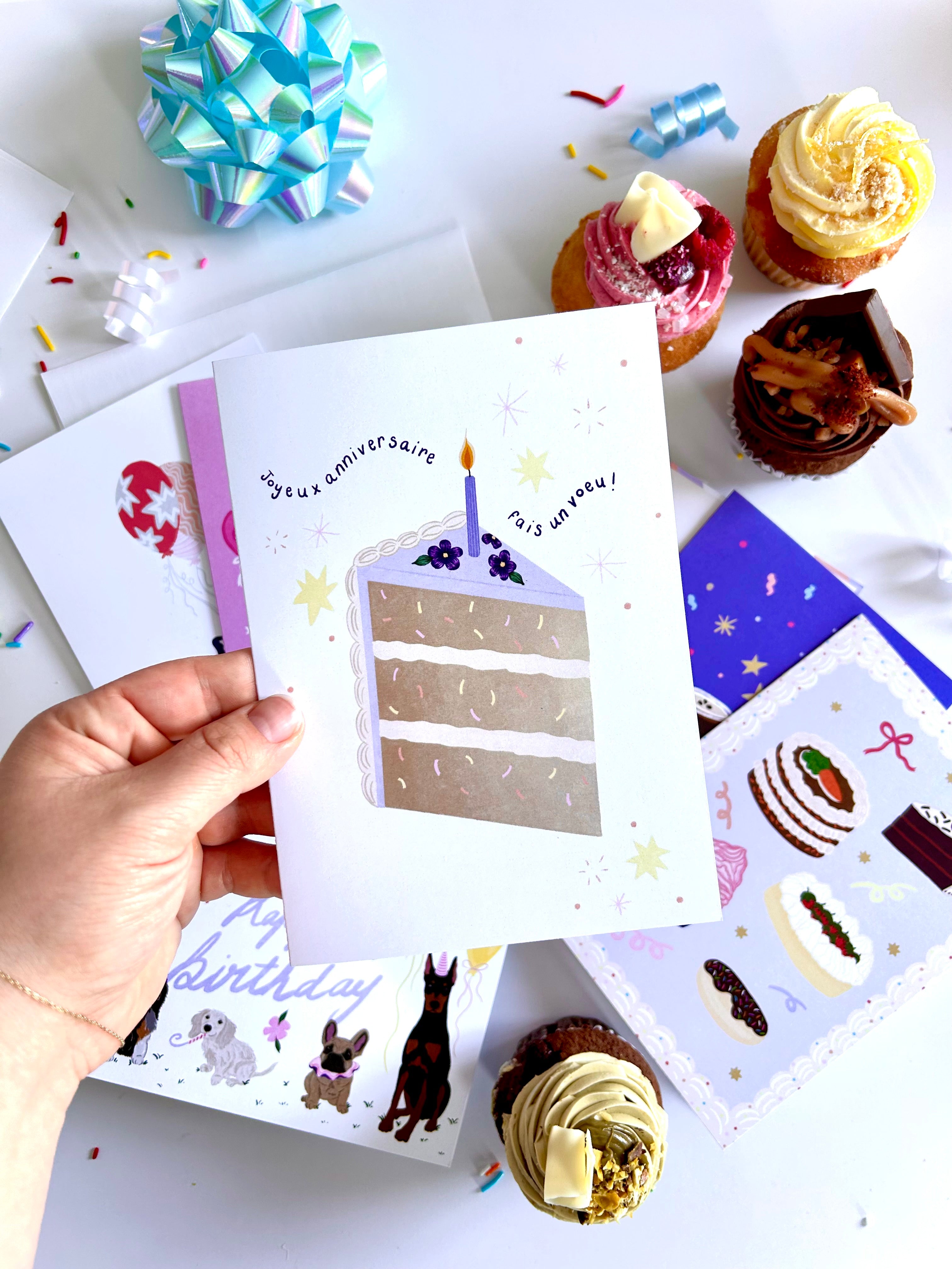 Carte de souhaits — Gâteau festif