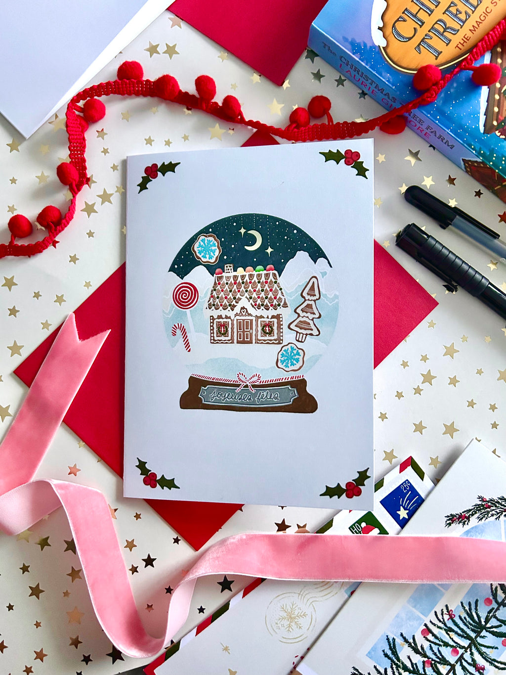 Carte de souhait — Globe enneigé