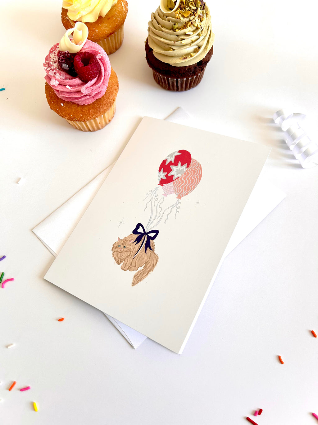 Carte de souhaits — Chat de fête