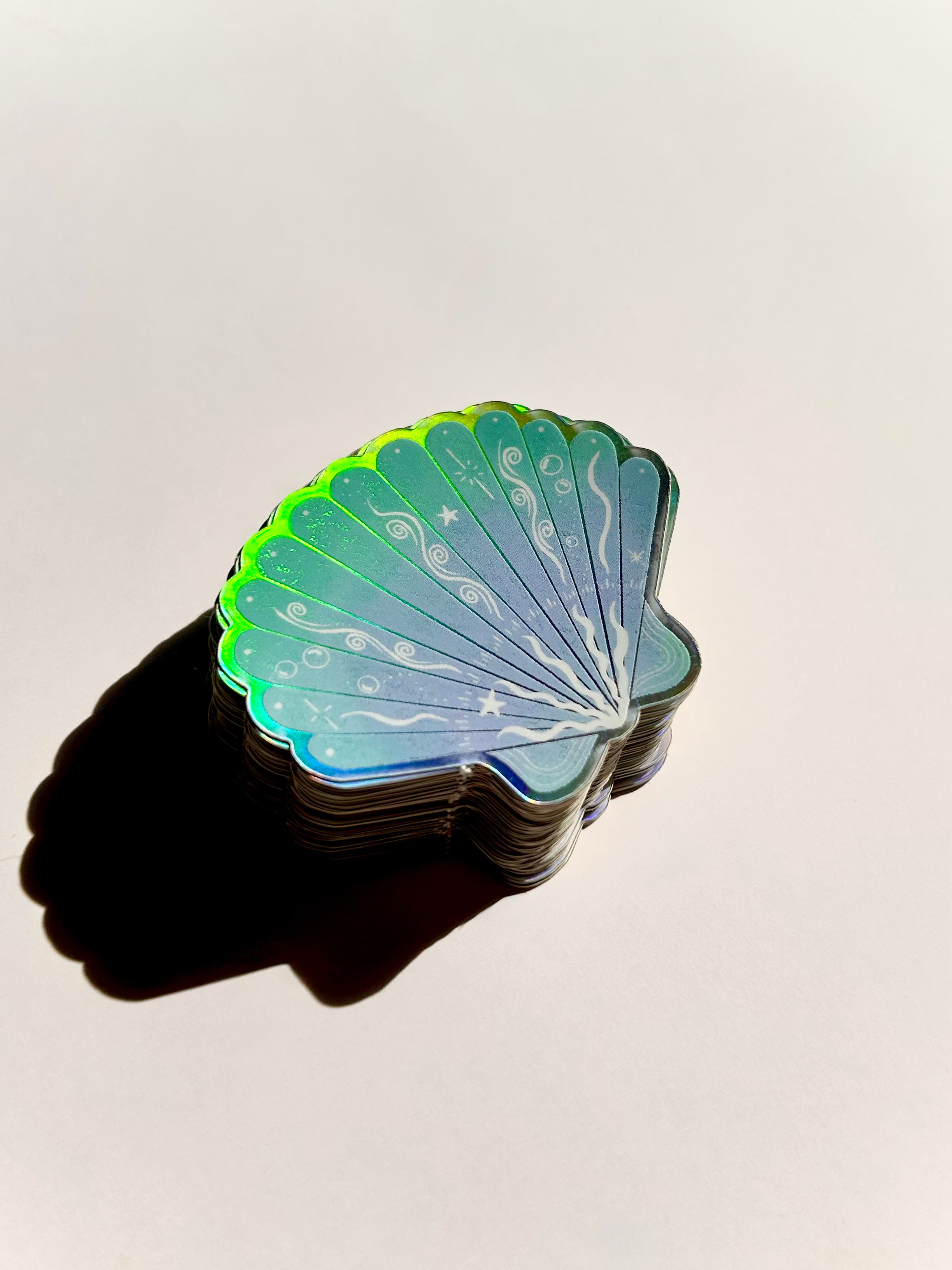 Autocollant — Coquillage holographique